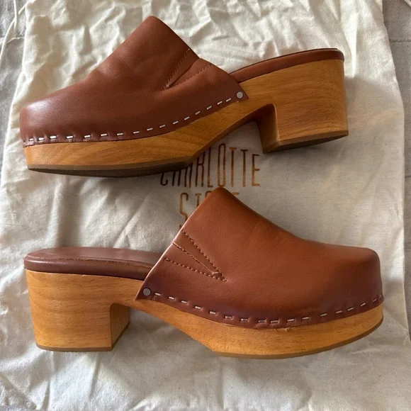 Charlotte Stone Martino Leather Clogs size 7 - Picture 4 of 8